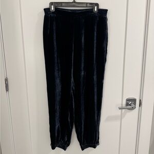 Go By Go Silk Navy Jogger with Ankle Zip